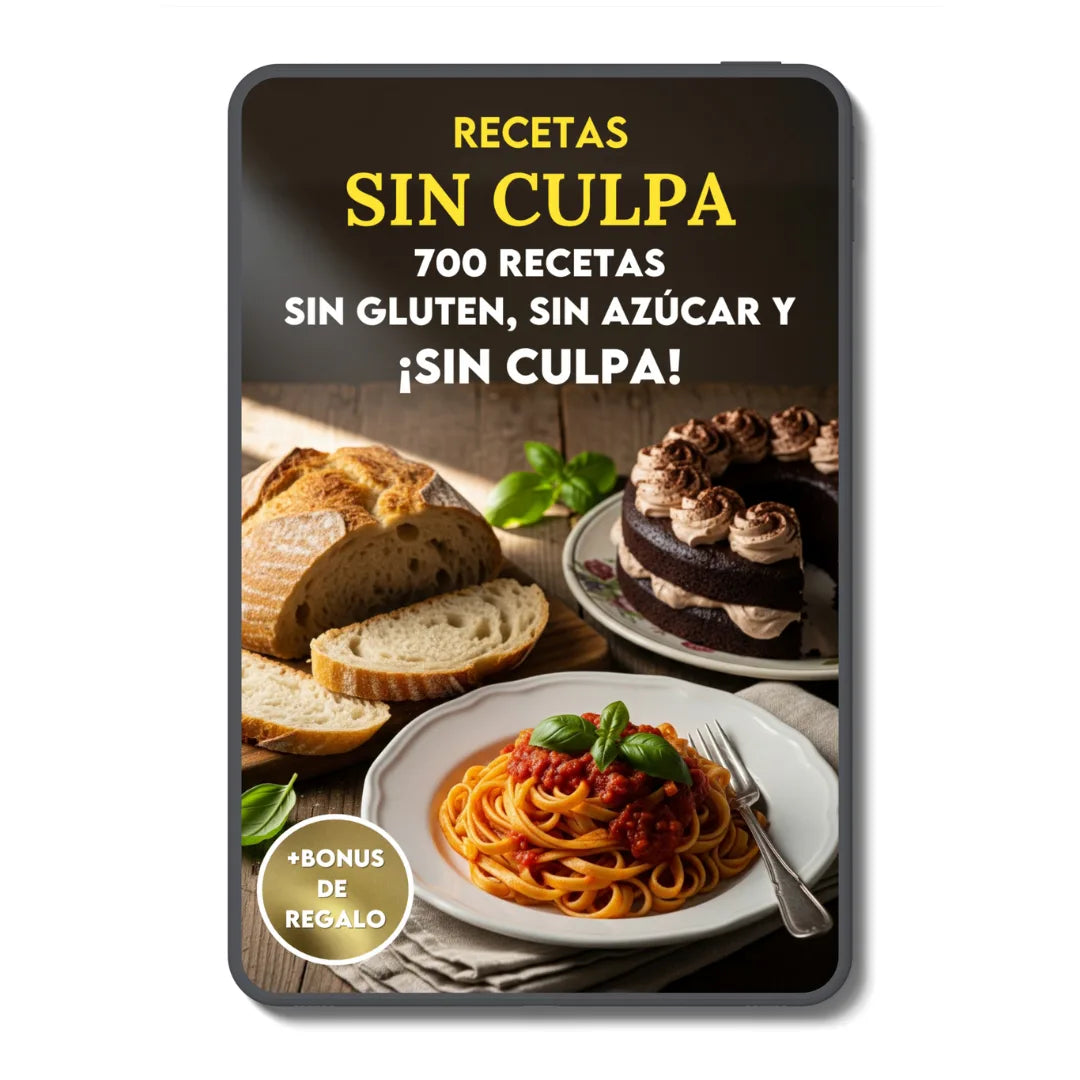 Ebook +700 "Recetas Sin Culpa" + 6 Bonos Gratis